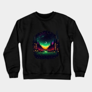 Galactic Forest - Black BG Crewneck Sweatshirt